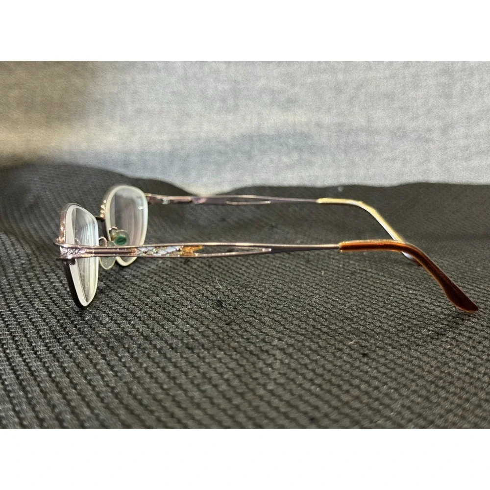 Vintage Elizabeth Arden EA-1016-1 Women Gunmetal Oval Eyeglasses Frame 52-17-130